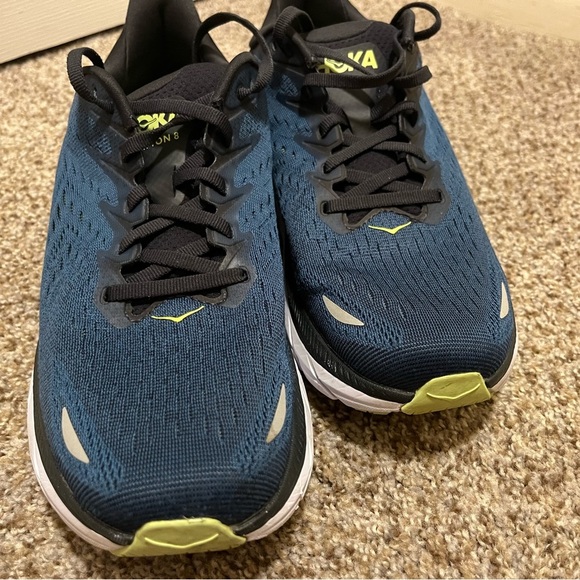 Hoka Men's Blue Coral and Black Athletic Shoes - Picture 14 of 15